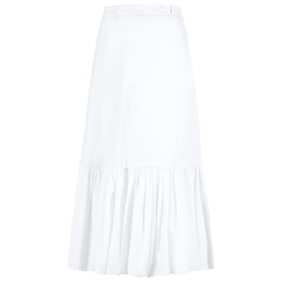 Jil Sander Skirt In White Cotton Poplin Women - Picture 2 of 3